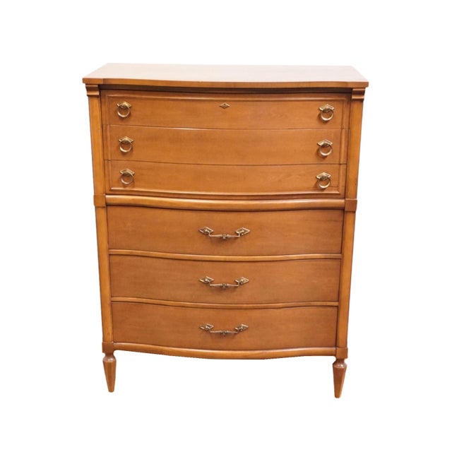Neoclassical Bassett Furniture Centura Collection Solid Cherry Traditional Neoclassical 38" Chest of Drawers 9-4132 For Sale - Image 3 of 14