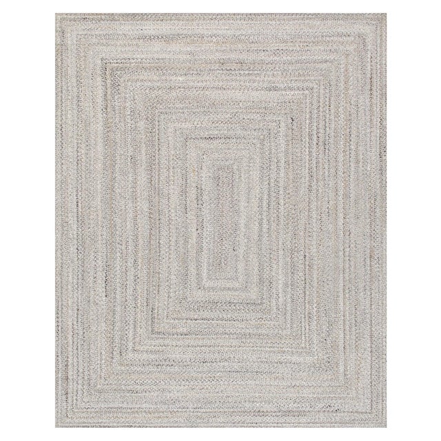 Textile Sagres Indoor/Outdoor Grey Area Rug, 10' 0'' X 14' 0'' For Sale - Image 7 of 7