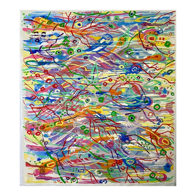 Tyka "Coral Reef" Oil Painting on Canvas For Sale