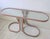 Mid-Century Modern Vintage Pink, Chrome & Brass Swan Console Table from Design Institute of America, 1980s For Sale - Image 3 of 12