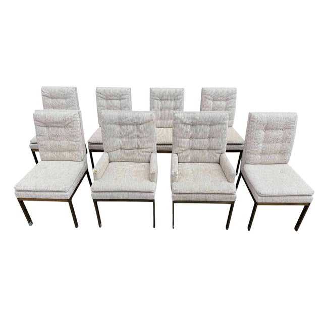 Quick Hits: Late 20th century Milo Baughman for DIA dining chairs – set of 8 Includes 6 side chairs + 2 armchairs Tubular...