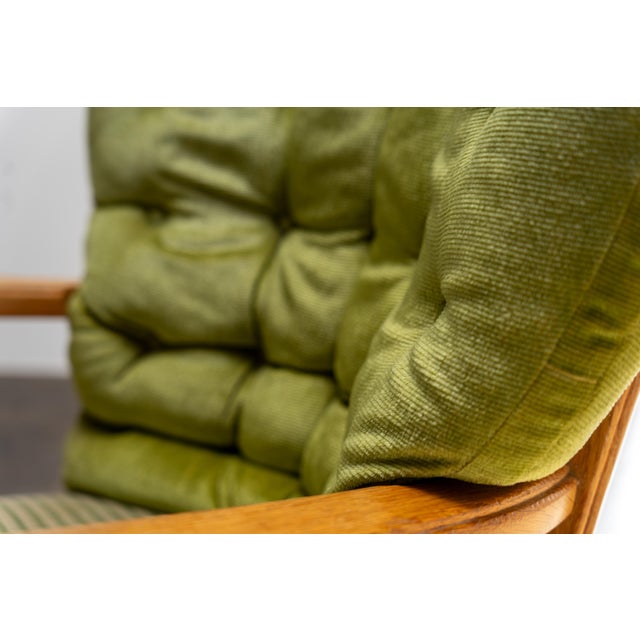 Oak Highback Lounge Chair by Guillerme et Chambron for Votre Maison, France, 1960s For Sale - Image 6 of 10