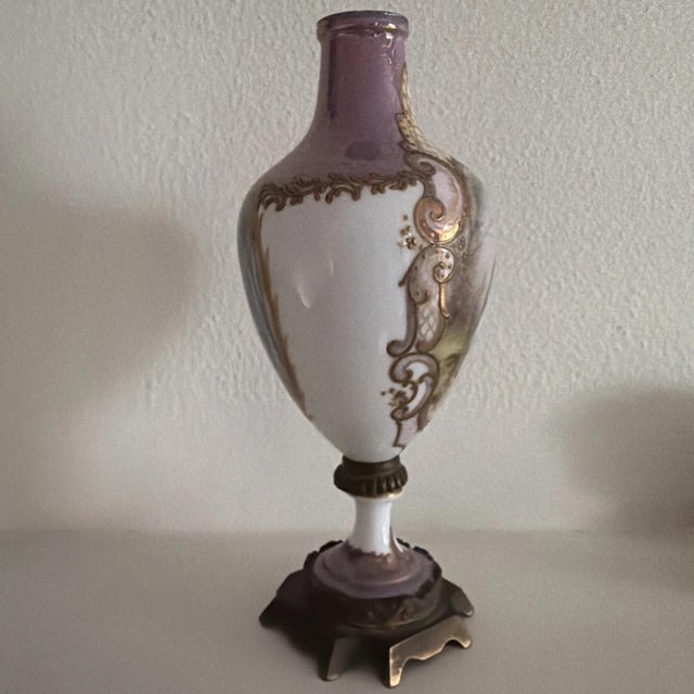 Late 19th Century Beautiful Small Sèvres-Style, Hand-Painted Porcelain Vase For Sale In Milwaukee - Image 6 of 6