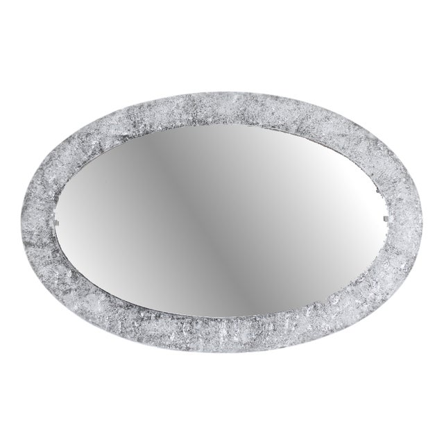 Mirror in Frosted Acrylic Glass, 1970s For Sale