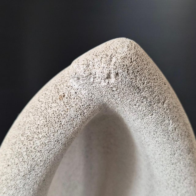 White Vintage Ruban and Light Stone Table Lamp by Galisson Tormos, 1970s For Sale - Image 8 of 16