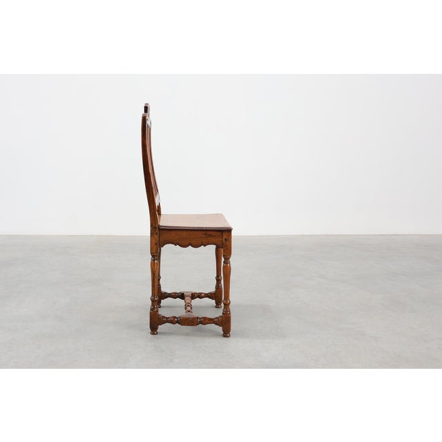 Antique Carved Oak Side Chair, France For Sale - Image 5 of 17