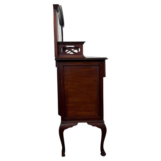 Wood Antique Edwardian Mahogany Sideboard For Sale - Image 7 of 13