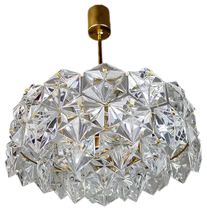 Gold-Plated Crystal and Brass Chandelier from Kinkeldey, 1960s