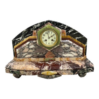 1920s French Art Deco French Mantle Clock For Sale