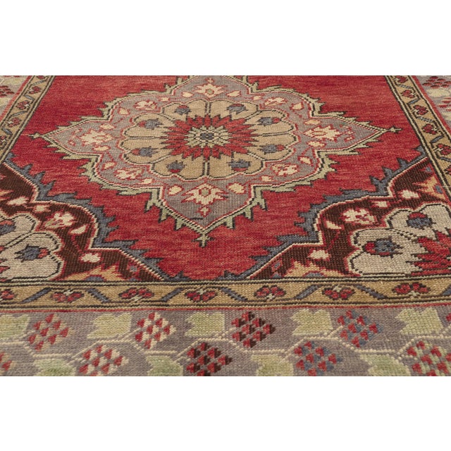 Mid 20th Century Vintage Turkish Oushak Rug, 04'10 X 11'03 For Sale - Image 5 of 10
