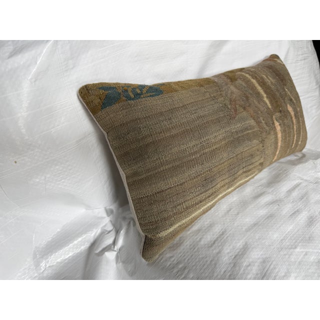 17th century Brussels tapestry pillow made from authentic Flemish textile fragments. Brussels was one of the most...