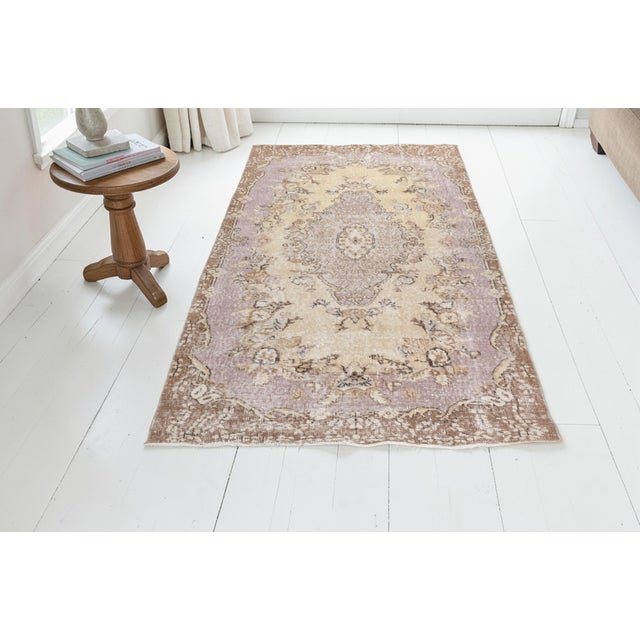 1960s 1960s Authentic Hand-Woven Turkish Rug For Sale - Image 5 of 10