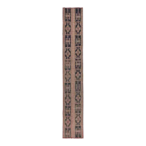 Vintage Turkish Oushak Runner With Eclectic Style 1'6'' X 9'7''