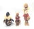 Offered are 3 whimsical vintage Danish Norsemen figurines - wood-carved Vikings with helmets, shields, and weapons. The...