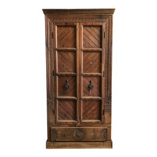 Cisco Home Carved Wood Armoire For Sale