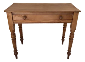 19th Century English Pine Single Drawer Side Table