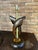 Tasha Heifetz Free Form Walnut and Brass Table Lamps- A Pair. For Sale In Austin - Image 6 of 9