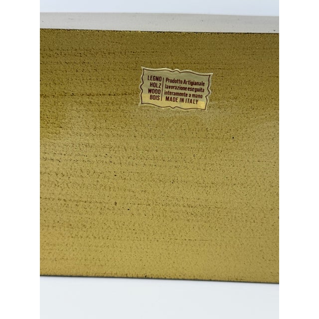 Gold Vintage Italian Handcrafted Giltwood Desk Stationery Organize For Sale - Image 8 of 12