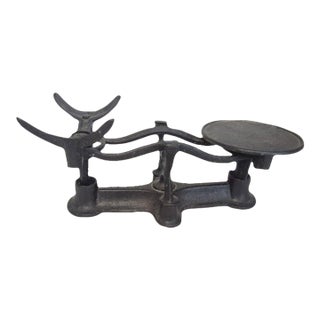 Antique Cast-Iron Double-Pan Balance Scale For Sale