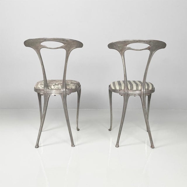 Mid-Century Italian Metal and Fabric Chairs by Palladio, 1950s, Set of 2 For Sale - Image 6 of 18