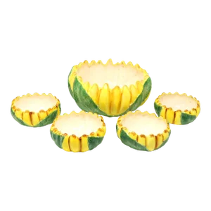 Vintage Ceramic Bananas Serving and Salad Bowls - Set of 5