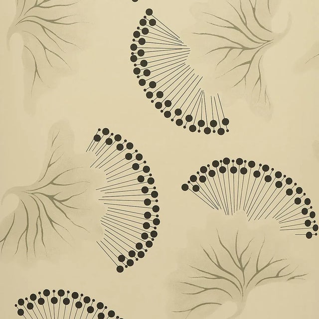 Not Yet Made - Made To Order Sample - Schumacher x Neisha Crosland Anemone Wallpaper in Black & White For Sale - Image 5 of 5
