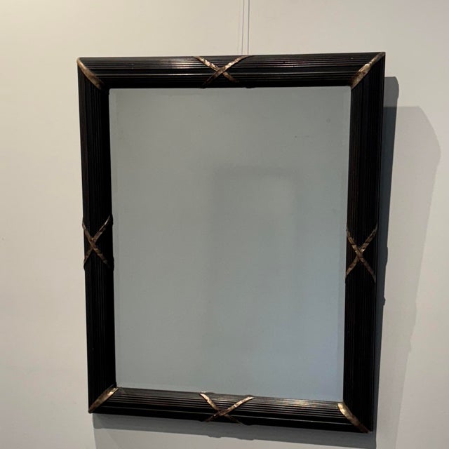 Harrison Von Horn Style Ribbon & Reed Mirror For Sale - Image 9 of 12