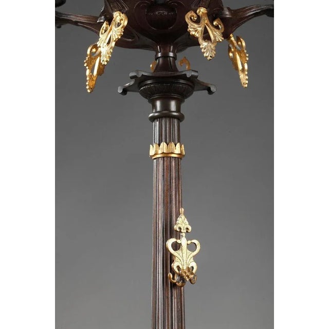 Large 19th Century Bronze Candelabra, Set of 2 For Sale - Image 11 of 18