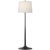Modern Barbara Barry for Visual Comfort Signature Oscar Large Sculpted Floor Lamp in Aged Iron with Linen Shade For Sale - Image 3 of 4