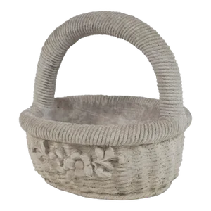 Cast Cement Garden Basket, 20th Century