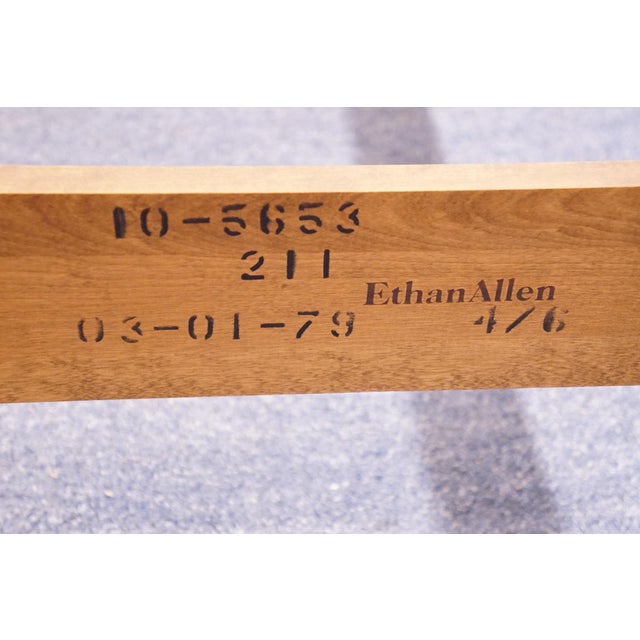 Ethan Allen Heirloom Nutmeg Maple Colonial Early American Full Size Spindle Bed 10-5653 For Sale - Image 10 of 11
