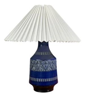 Italian Modern, Table Lamp, Cobalt Blue Ceramic, Italy, 1960s