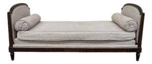 Louis XVI Bench with Floral Fabric