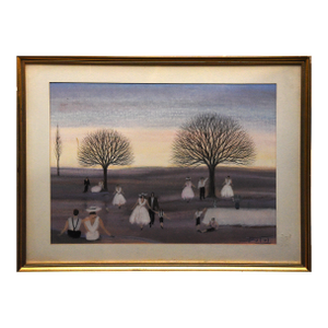 Gathering at Dusk Drawing by Bruno Dutot