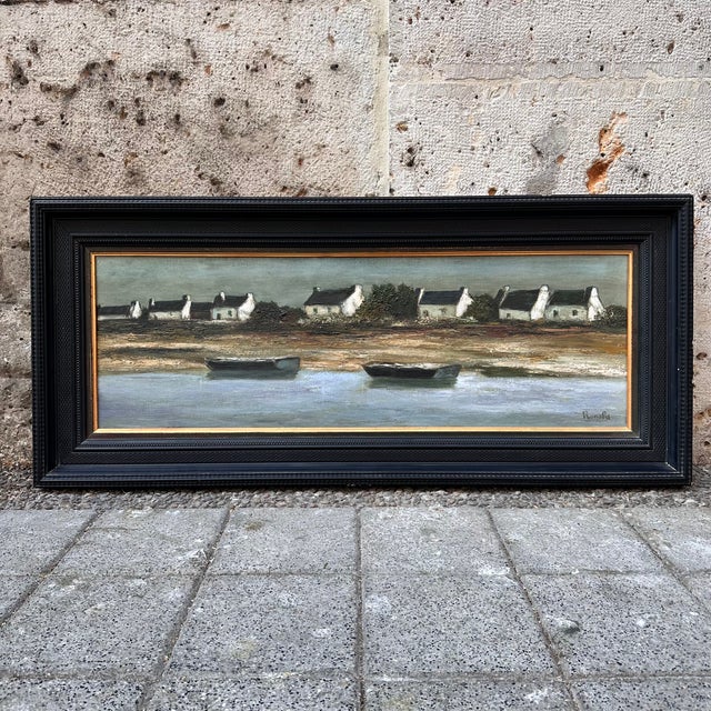 Ronald, Cabins of French Brittany, 20th Century, Oil Painting on Canvas, Framed For Sale - Image 3 of 18