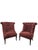 Queen Anne Vintage Queen Anne Style Tufted Wingback Chairs Newly Reupholstered - Pair For Sale - Image 3 of 14