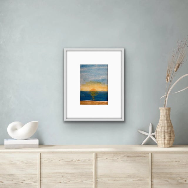 Stephanie Cate Contemporary Watercolor Pastel Ocean Painting on Paper by Stephanie Cate For Sale - Image 4 of 5