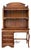 Vintage Lexington French Country / Louis Philippe Cherry 5 Drawer Writing Desk With Bookcase Top For Sale