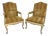 Louis XV Style Cream Painted Lounge Chairs - a Pair For Sale