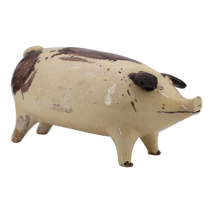 19th Century Glazed Earthenware Large Piggy Bank, Danish