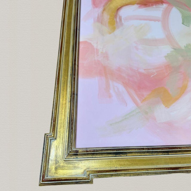 Abstract Painting Pink #2 on Stretched Canvas For Sale - Image 10 of 15