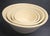 Mid-Century Modern Complete Four Piece Set of Vintage Nelson McCoy Stonecraft Nesting Mixing Bowls With Pink and Blue Stripes For Sale - Image 3 of 11