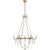 Traditional J. Randall Powers for Visual Comfort Signature Sharon Medium Chandelier in Gilded Iron with Crystal Trim For Sale - Image 3 of 3