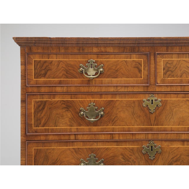 Antique English Chest on Chest, Burl Walnut, 1880s For Sale - Image 11 of 15