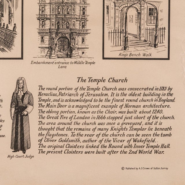 1970's Vintage Barrister's Map of London For Sale - Image 11 of 12