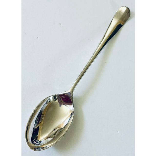 1990s 1990s Large Silver Plated Serving Spoons - a Pair For Sale - Image 5 of 6