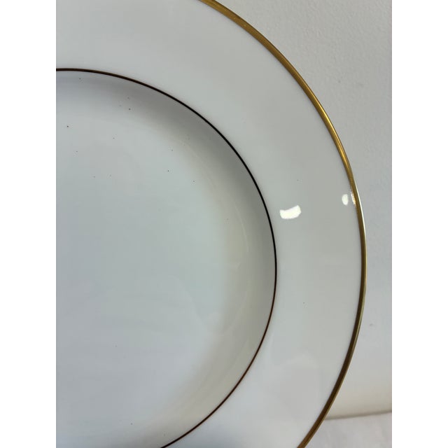 English Vintage Wedgwood Bone China Gold Rim Dinner Plates, Set of 12, England For Sale - Image 3 of 11