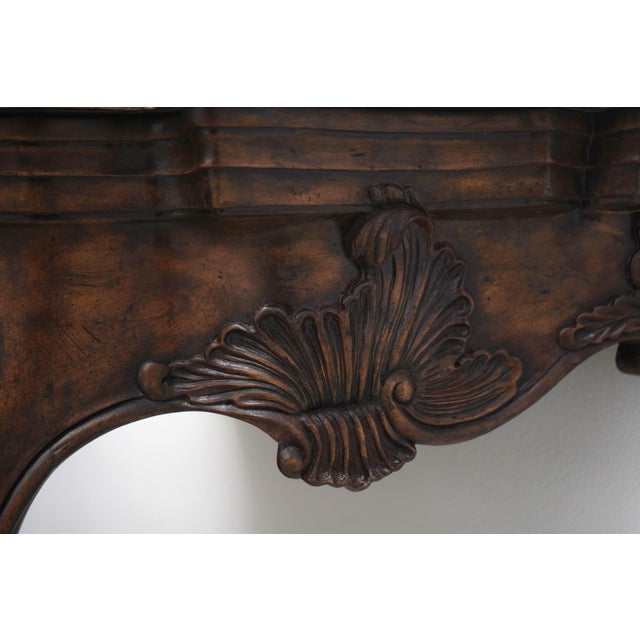 Maitland Smith Marble Top 1 Leg French Style Wall Table For Sale - Image 9 of 12