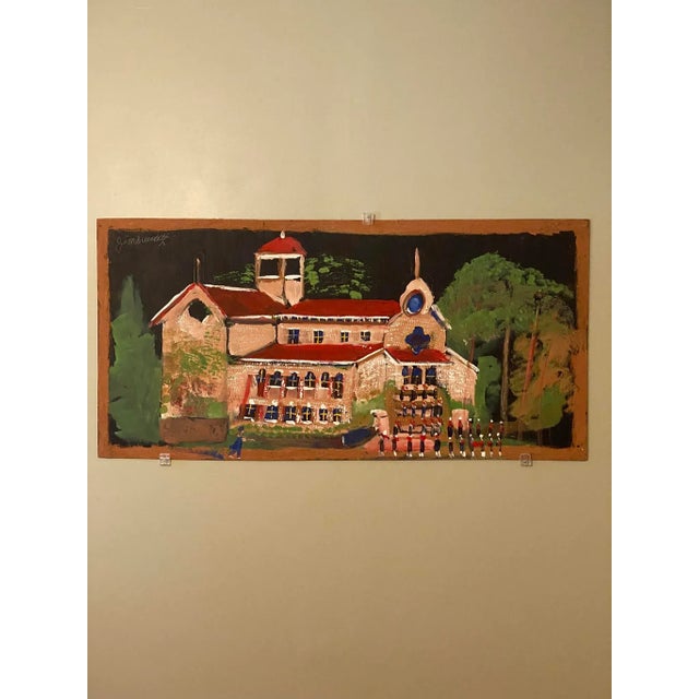 Jimmy Lee Sudduth Folk Art Painting Methodist Church Fayette, Alabama For Sale - Image 11 of 12