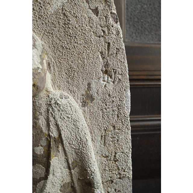 Early 18th Century Antique Japanese Stone Buddha Statue of Nyoirin Kannon (Seated) / Edo Period / Created in 1731 For Sale - Image 5 of 12